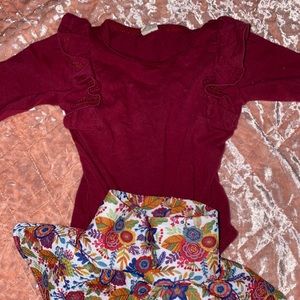 0-3 month baby girl outfit with skirted bummies